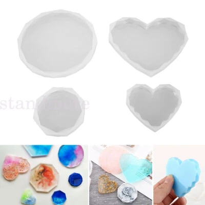 £1.50 • Buy Agate Coaster Resin Casting Mold Silicone Jewelry Making Epoxy Mould Craft DIY