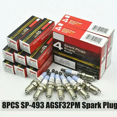 $20.99 • Buy 8 PCS Set SPARK PLUGS SP493 Platinum AGSF32PM For Motorcraft Ford 4.6L 5.4L V8