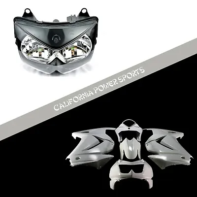 Unpainted Fairing Set Kit + Headlight For Kawasaki 2008 09 10 11 2012 Ninja250R • $249.99
