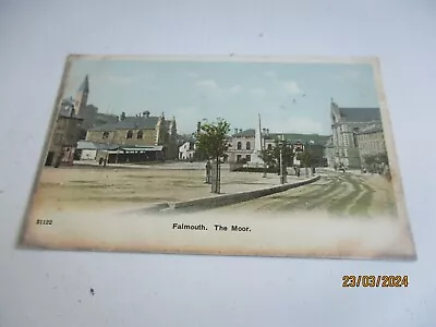 Falmouth The Moor Cornwall Vintage Postcard • £0.99