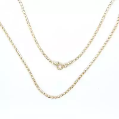 9ct YELLOW GOLD 55cm LONG OPEN CURB LINK CHAIN • $329