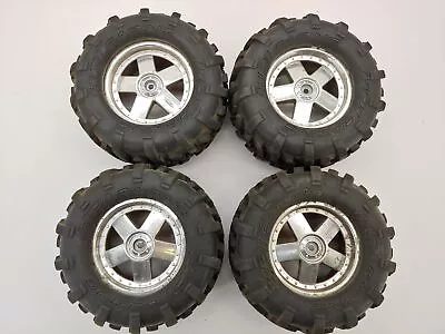 4x HPI Racing Savage 1/8 Monster Truck Tires On 14mm Hex Wheels Used • $28.99