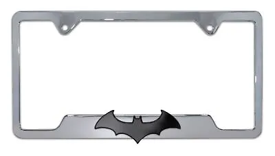 Batman Black Bat Chrome Open Metal License Plate Frame • $32.49
