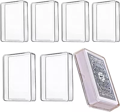 6 Pcs Playing Card Case Playing Cards Container Storage Holder Plastic Game • £8.67