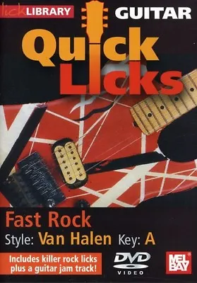 Quick Licks: Eddie Van Halen Fast Rock - Key: A [New DVD] • $16.77