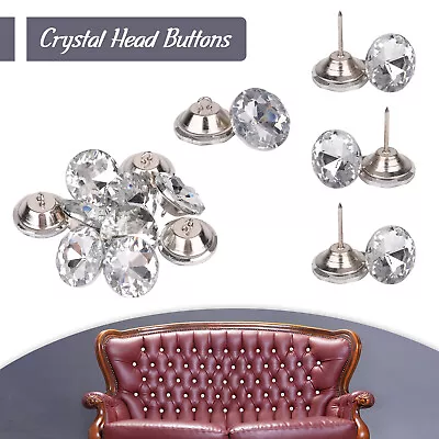 Diamante Crystal Buttons Sofa Headboard Upholstery Furniture Diamond Style 10pcs • £3.89