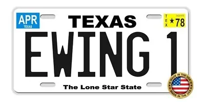 J.R. Jock Ewing 1 Dallas TV Show 1978 Texas Vanity Aluminum License Plate Tag • £19.18