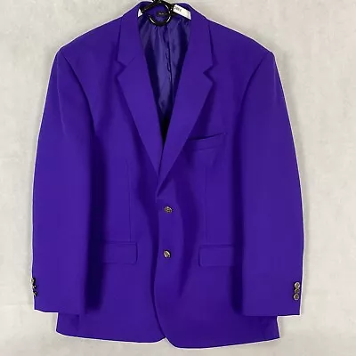 Maxwell Park Purple Blazer Men's 44 S Short Sport Coat Suit Jacket • $34.95