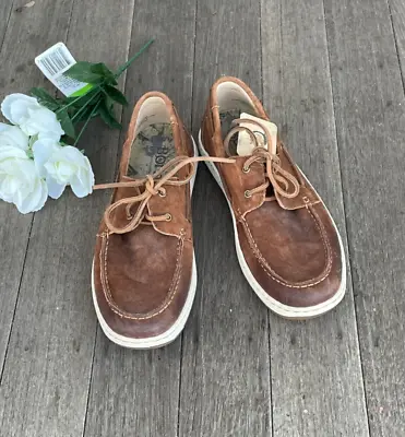 New! Men’s Born Boat Shoes Brown Nubuck Leather Size US  10.5 $110.00 • $68.98