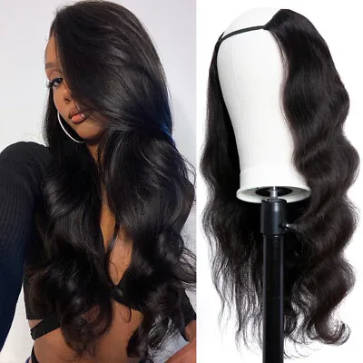 UNice Brazilian U Part Wig Body Wave Human Hair Wigs For Black Women Glueless 9A • $72.08