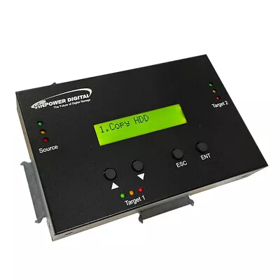 Vinpower 1 To 2 Standalone SATA Hard Drive HDD SSD Duplicator HDDMINIDUP-2 • $179