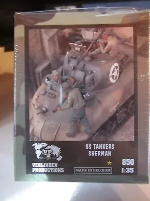 Verlinden 1/35 US Tankers On Sherman Tank WWII (2 Full Figs & 1 Half-figure) 850 • $18.99