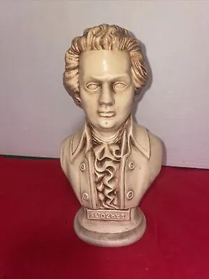 Vintage Amadeus Mozart 8.5 White Ceramic Bust Classical Music Composer By Arnels • $34.50