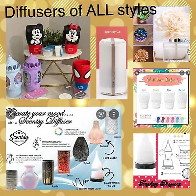 Scentsy Go Diffuser Wall Diffusers Mini Jeweled Deluxe Pods Disney Essential Oil • $27.54