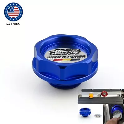 Blue Mugen Power Aluminum Car Oil Filler Cap Racing Engine Tank Cover For Honda  • $11.88