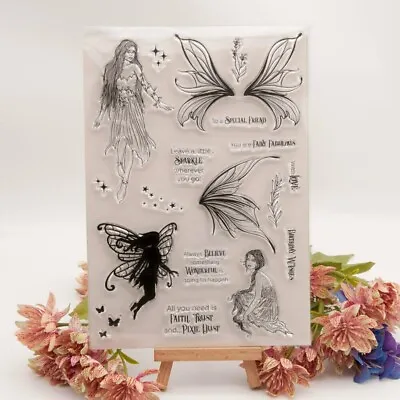 Fairy Wish Silicone Clear Stamp Card Making Paper Craft Photo Album Scrapbooking • £4.59