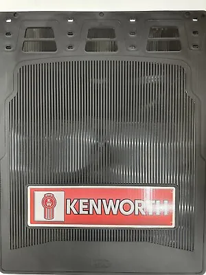 $99.99 • Buy Semi Truck Kenworth 24x30 Black Mudflap With Red Logo Pair