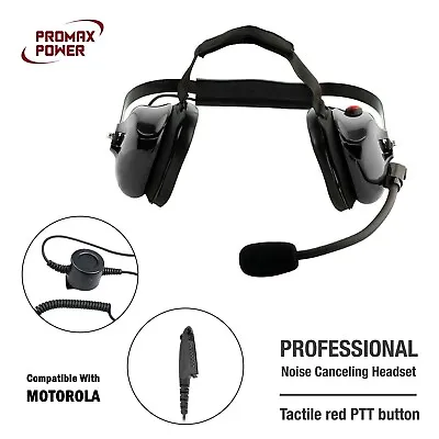 Professional Noise Cancelling Dual Muff Racing Headset For Motorola HT750 HT1250 • $99