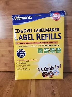 Memorex CD And DVD Labelmaker Label Refills Open Pack 100+ Labels • $11.95