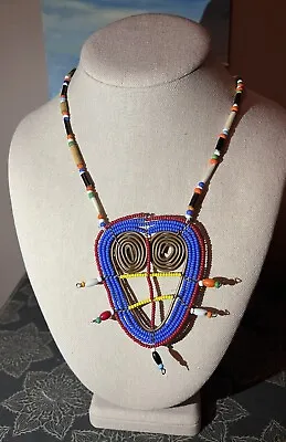 Handmade African Colorful Beaded Masai Necklace • $35