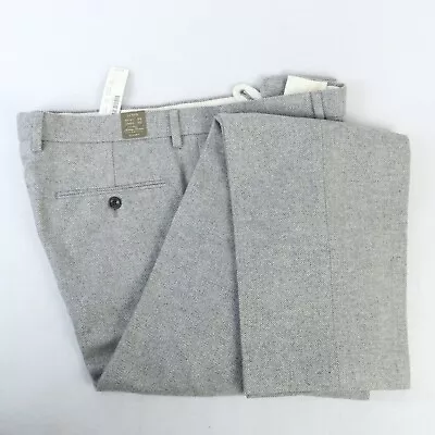 Nwt New J. Crew Bowery Herringbone Wool Flat Front Classic Fit Pants 34w 32l • $79.99