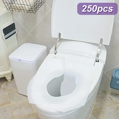 £6.79 • Buy Toilet Seat Cover Paper Disposable Paper Cover Hygienic Flushable 250pcs