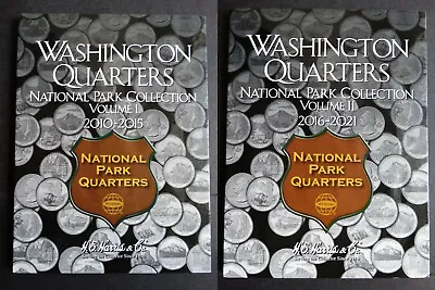 Set Of 2 He Harris National Park Quarters Coin Folder 1 & 2 2010-2021 Album Book • $14.95