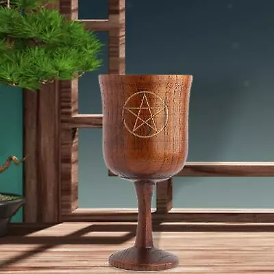 Ritual Cup Tea Coffee Mug Pentacle Tarot Religious Witchcraft Wooden Goblet • $26.49