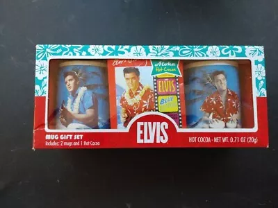 NEW ELVIS PRESLEY MUG GIFT SET With Hot Cocoa Mix And 2 Mugs • $5.99