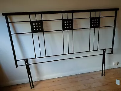 £49.99 • Buy Black Metal Charles Rennie Mackintosh Style Headboard - House Clearance 