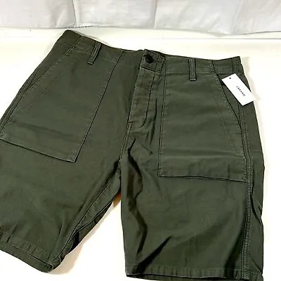 J BRAND Nordstrom Kontact Relaxed Slouch Green Cargo Flat Front Shorts 34 Waist • $24.99
