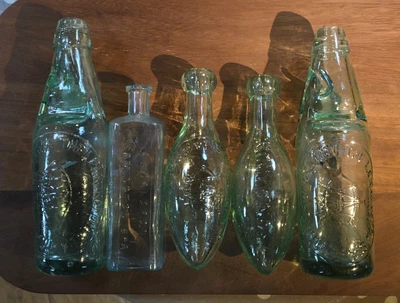 £30 • Buy Vintage Leamington Spa Codd, Hamilton And Chemist Bottles
