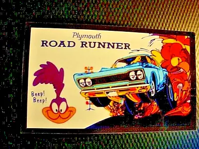 Vintage Plymouth Road Runner  * STICKER * MOPAR  Eye  Catching  Art  Work . • $5.99