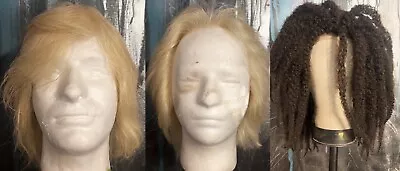 3 UNUSED PRODUCTION Wigs JOHN BLAKE 2 HUMAN Hair One Synthetic MALE LACE FRONT • $800