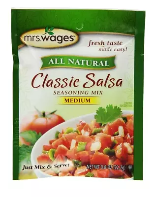 Mrs. Wages ALL NATURAL Classic Salsa Mix 0.8-Ounce X 6 Pouches • £6.34