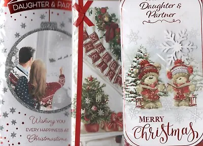 Daughter & Partner Boyfriend Fiancé Husband Christmas Card Choice • £1.79