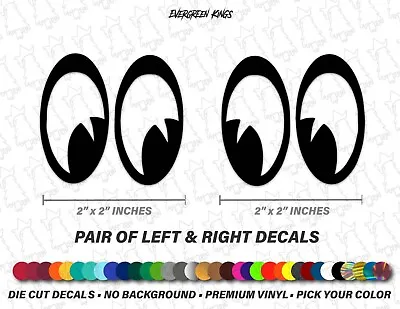 MOON EYES PAIR Logo X2 Sticker Vinyl Decal For Racing Cars Tool Box Garage • $7