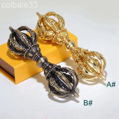 $49.90 • Buy 11cm Tibetan Buddhism Copper Nine-pronged Vajra Dorje Amulet A#