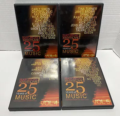 Saturday Night Live SNL DVD Lot 25 Years Of Music Vol. 1 2 4 5 Metallica Mariah  • $34.99