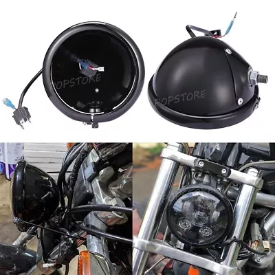 5-3/4  5.75 Headlight Lamp Housing Bucket  For Harley Sportster XL 883 1200 Dyna • $34.45