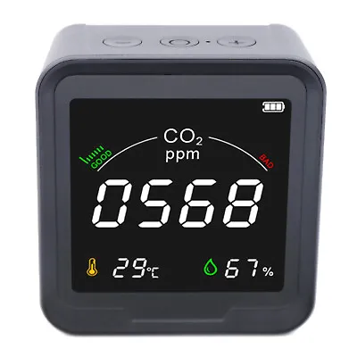 $39.90 • Buy 3 In 1 Carbon Dioxide Detector Portable CO2 Detector Air Quality Monitor Meter
