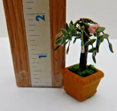 Dept 56 Seasons Bay Flowering Potted Tree Pink 2 Inches #53332 Old Stock Tiny • $13.40