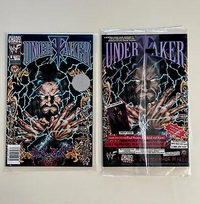 WWF UNDERTAKER Chaos Comic Book #1 Limited 1st Edition & Rare Preview Book -New! • £12.06