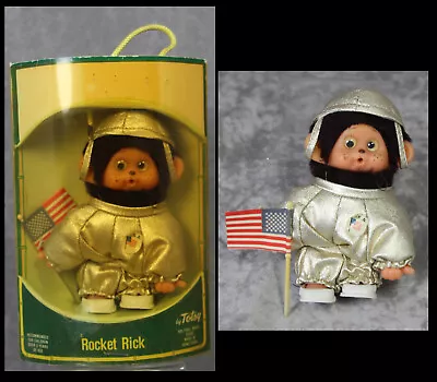 Vintage 80s Monkenoo Rocket Rick Monkey Doll MIB Totsy Monchichi Clone • $19.99