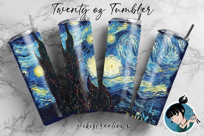 $21.99 • Buy Van Gogh Starry Night Cup Mug Tumbler 20 Oz