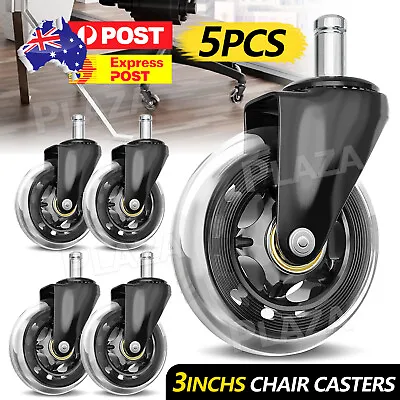 5pc Rollerblade Office Desk Chair Wheels Rolling Caster Grip Ring Replacement • $18.95