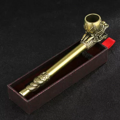 Brass Vintage Tobacco Smoking Pipe Cigarette Holder Filter Handicraft Gift AU • $31.82