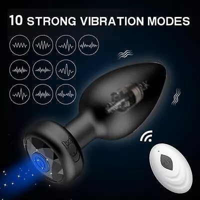 Remote Anal Butt Plug Vibrator Male 10 Speeds Prostate Massager Sex Toys For Men • $11.80