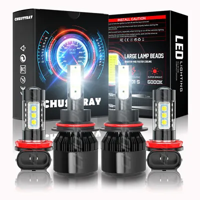 For Nissan Juke 2011-2014 - 4x 6000K LED Headlight Hi/Lo Beam + Fog Light Bulbs • $19.99