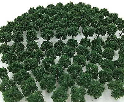 Forest Trees Quantity 50 N Scale Diorama Landscape 3cm Dark Green F/S W/Track# • $35.95